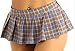 LICHMA Women Sexy Skirt Super Mini Pleated Plaid Role Play Schoolgirls Short Skirt Lingerie (Grey)…