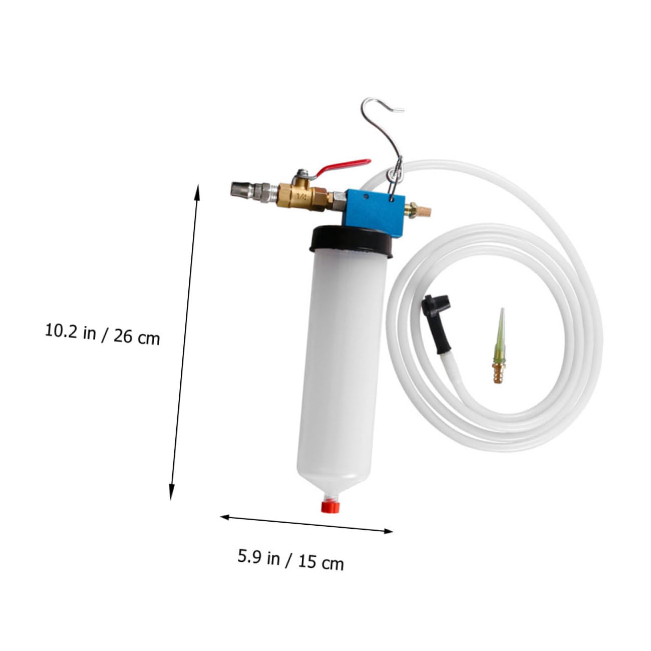 Vaguelly Kit de Purga de Frenos por Vacío para Líquido de Frenos 2 Piezas | Plástico y Metal, Extracción Rápida y Vaciado Completo, Uso en Talleres y Centros de Mantenimiento