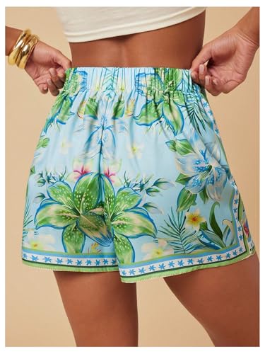 Image of SweatyRocks Women's Boho Mini Skirts Floral Shorts Tie Side Wrap Skorts
