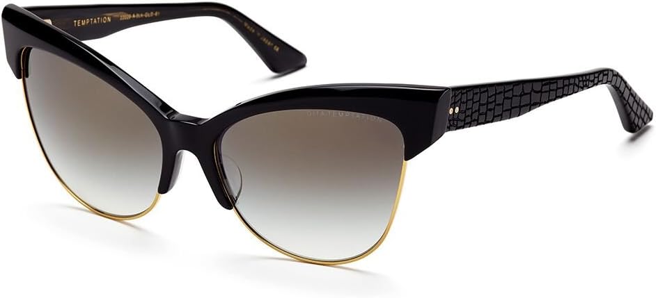 Dita Temptation 22029-A-BLK-GLD-61 Sunglasses Black Gold 61mm with Grey Gradient Lens