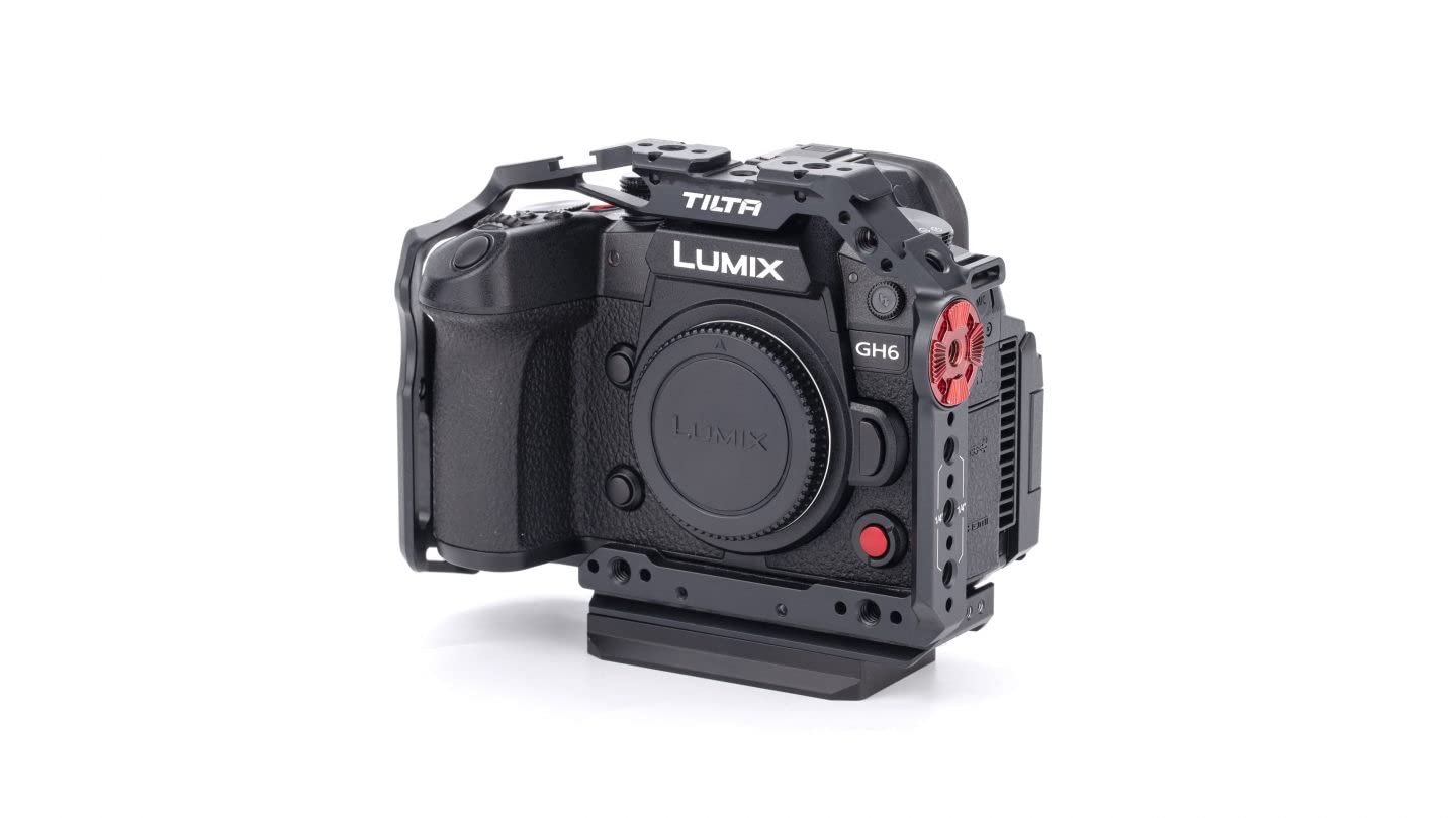 Tilta GH6/GH7 Cage, Full Camera Cage Compatible with GH6/GH7 with Bottom Plate - Black TA-T15-FCC-B