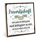 Shabby chic retro vintage nostalgie deko Holzdeko-Schild, Wandschild, Türschild, Holztafel, Holzbild im used-look aus MDF-Holz mit Zitat als Geschenk und Dekoration. Liebevoll von Hand in Kleinstserie gefertigt (made in Germany – by Type-Stoff)