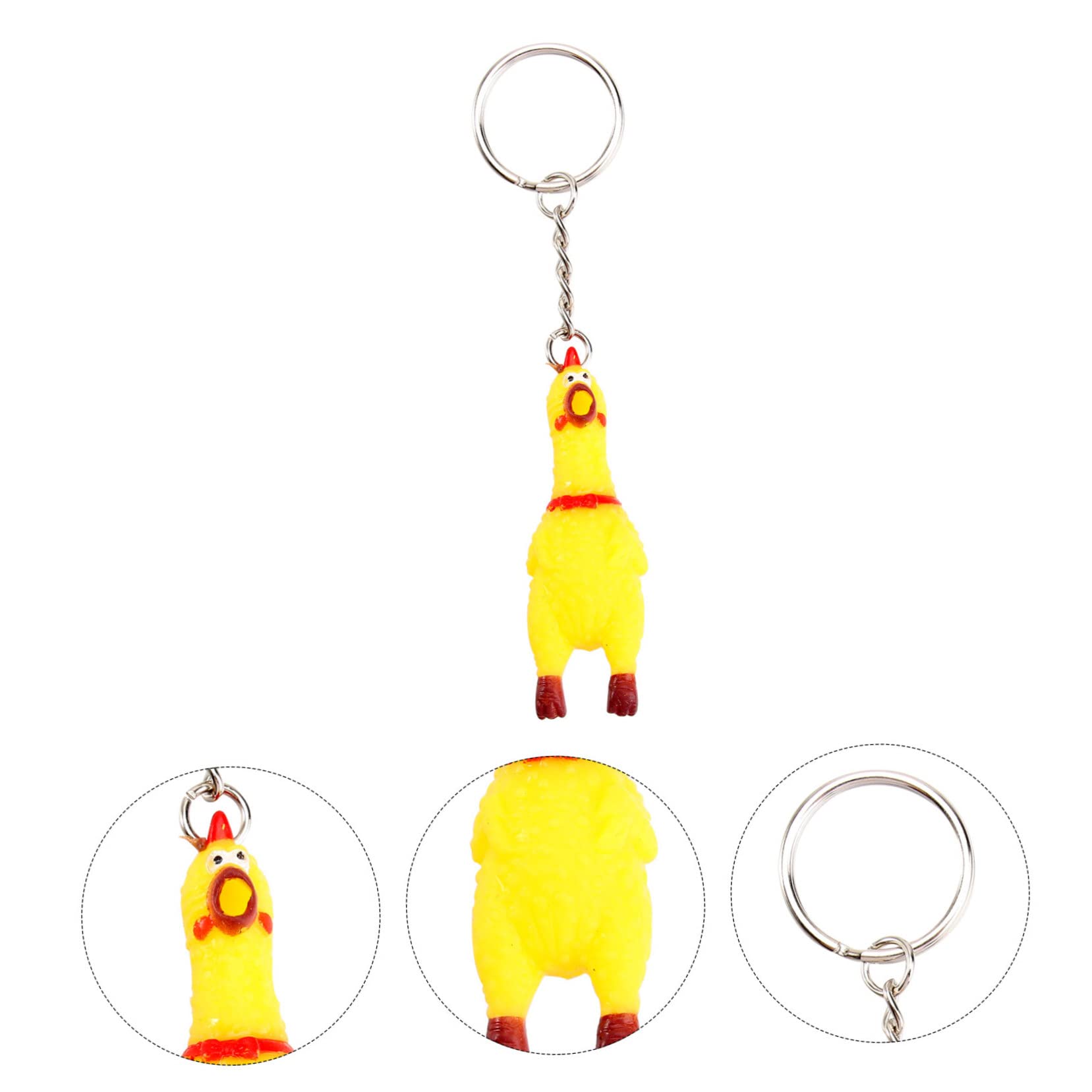 びっくりチキン キーホルダー ラバー 3個パック Amazon.co.jp: [MERRYHAPY] 叫ぶチキン キーホルダー 3個セット 黄色