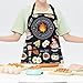 CMNIM Anime Aprons Japanese Anime Gifts for Cartoon Lovers Fans Skillet Breakfast Apron Fire Demon Flame Gifts (24108 Calcifer Apron)