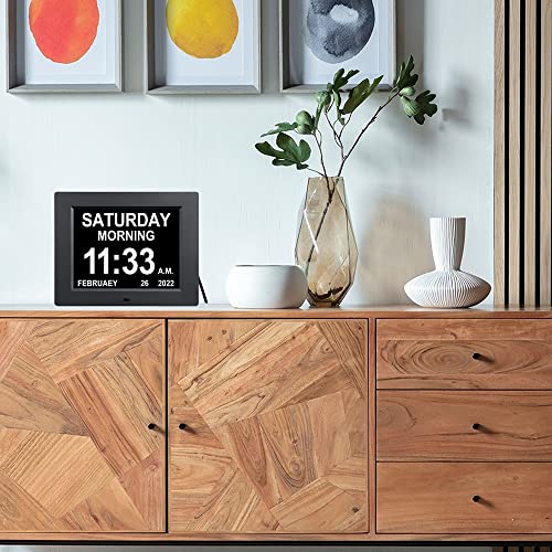 Levick 2022 Newest Digital Day Clock For Senior, Extra Large Date Time Dementia With 12 Alarms, Calendar, Am Pm, Auto-Brightness Vision Impaired, Memory Loss, Elderly, Alzheimer (8Inch Black) #TOP5