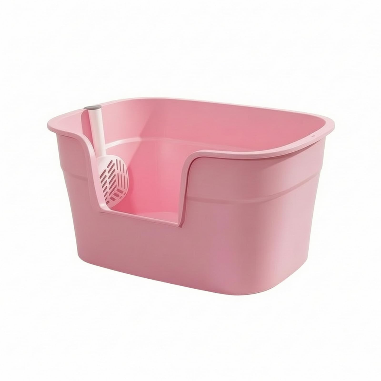 Baoblaze Cassettina per Gatti Lettiera Box Vassoio Contenitore Apertura Superiore Libera per Aerazione E Pulizia Veloce con Design Solido in Polipropilene, Rosa Tramonto