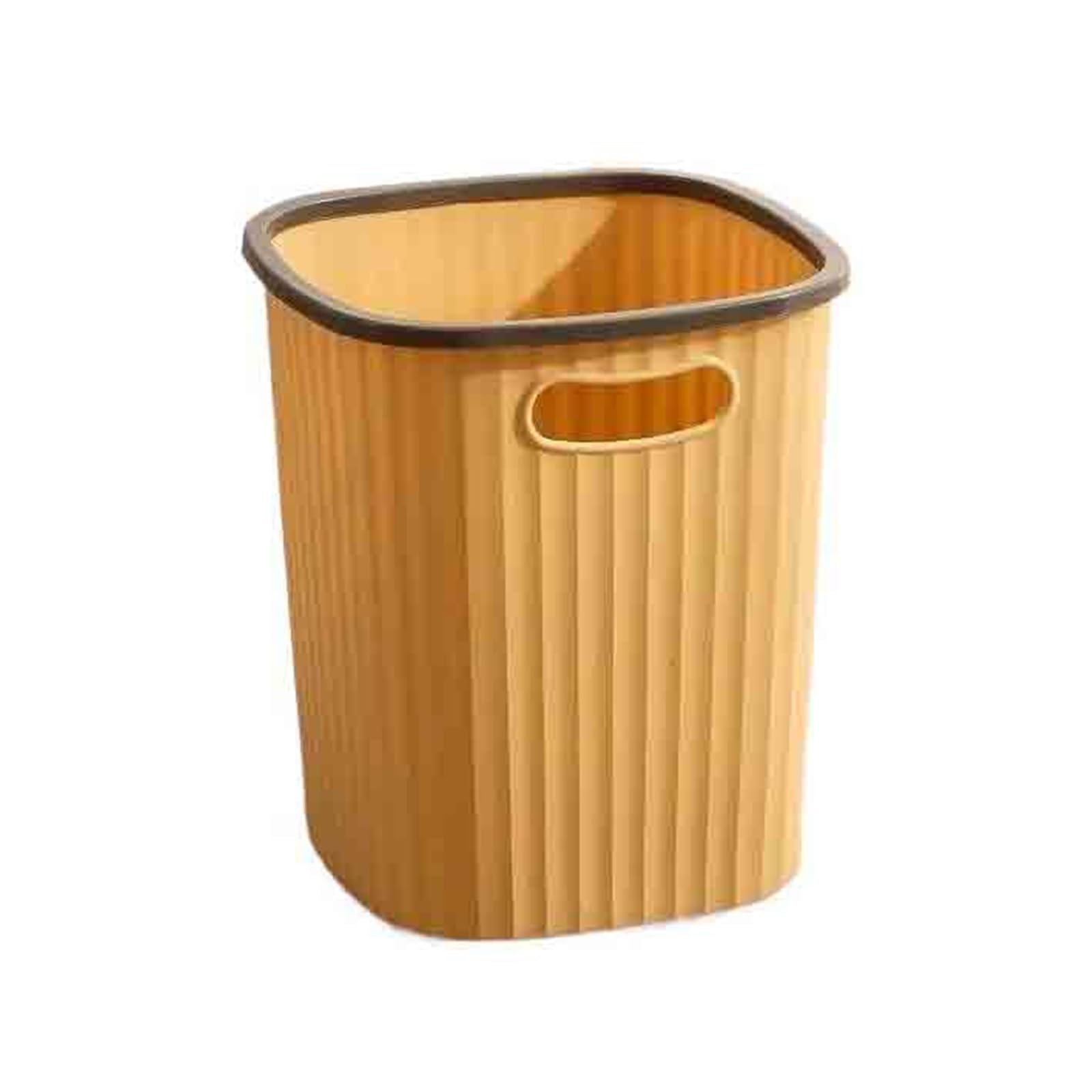 Waste Bins Large Household Kitchen Bedroom Capacity Office Dormitor Living Room Garbage Bin(Yellow,Large)