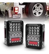 COWONE [4D Reverse Lights] LED Tail Lights Compatible with Jeep Wrangler JK/JKU 2007-2018 Rear Li...