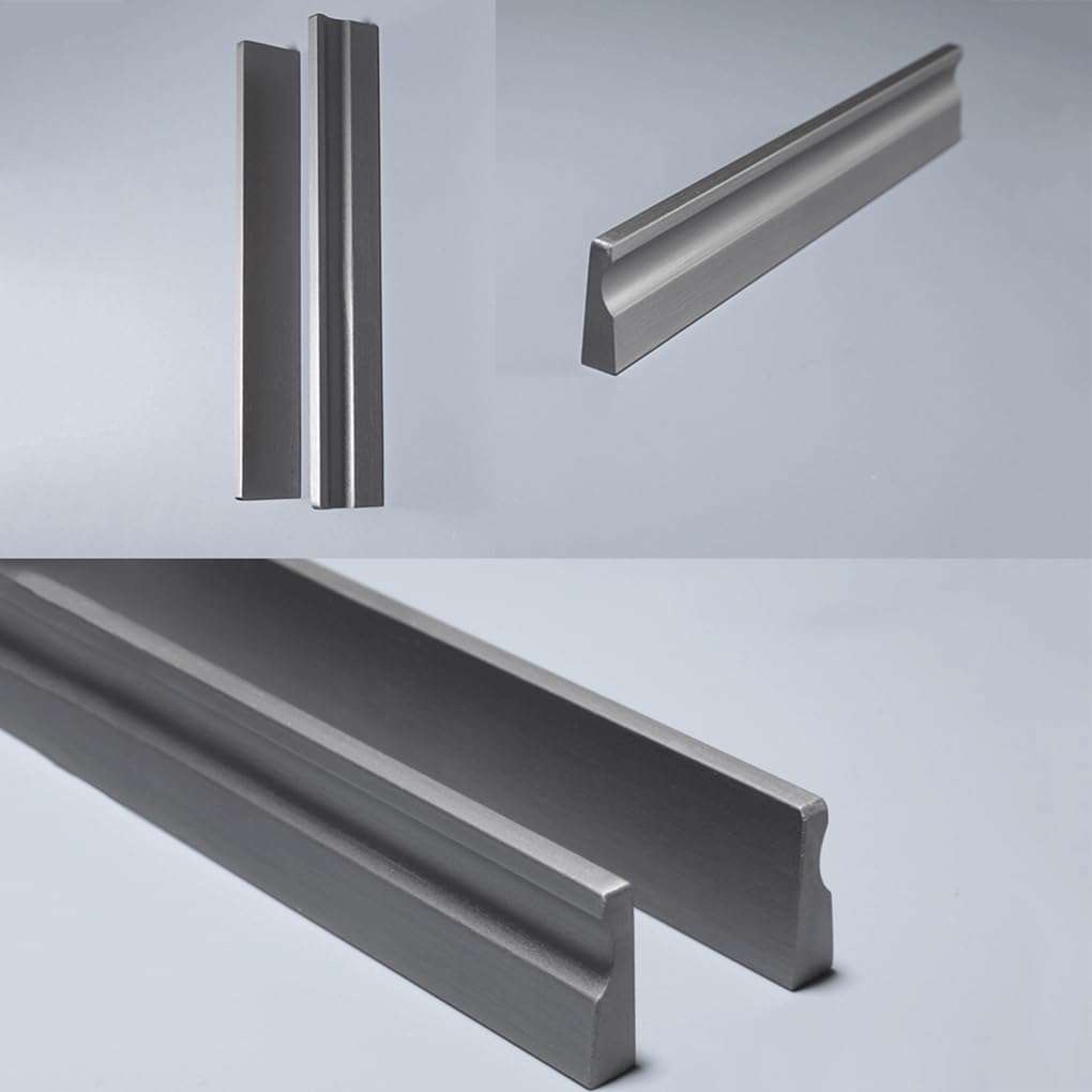 2 Tiradores de Armarios Gris cepillado Asas de gabinete Asa larga Manijas de puerta de muebles Aleación de aluminio Manillas Para Cocina Perilla Pomos (Length 1000mm)