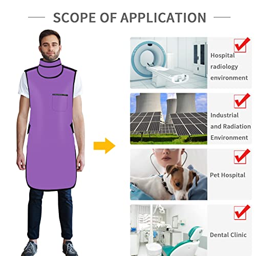 Image of Xray Protective Lead Apron with Thyroid Collar - 0.5mmPb Lightweight Dentist x-ray Shield for Adult