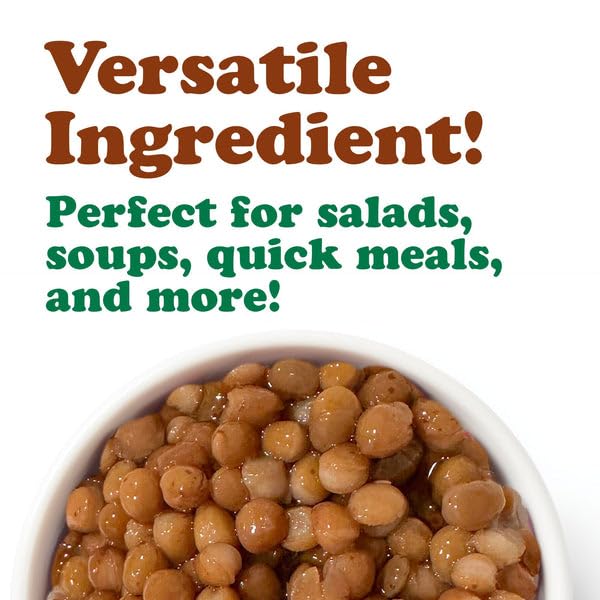 Food to Live Organic Canned Lentils, 14 oz (Pack of 8) – Unsalted, Non-GMO, Vegan. Ready to Eat. Perfect for Salads, Soups and Quick Meals. Wholesale