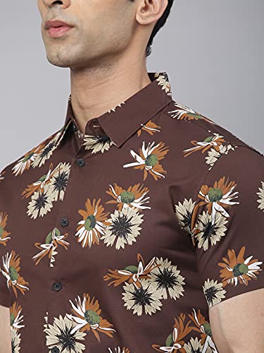 Image of Dennis Lingo Men's Printed Slim Fit Cotton Casual Shirt