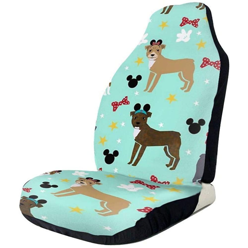 Sobre-mesa Car Seat Covers Pitbull Theme Park Vacation Dog Protector Universal Bucket Seat Cover 1Pc