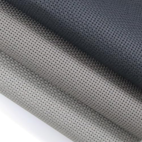 Image of KCS 3 pc of 15 inch x 18 inch(38cmx45cm) 11 Count Cross Stitch Cotton Aida Cloth Needlework Rolled Fabric Box,11CT,Medium Grey+Dark Grey+Black