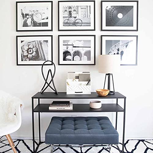 White Wood Desk Organizers And Storage With Drawer - Bill Mail Organizer And Mail Holder For Countertop And Kitchen - Desk Accessories & Workspace Organizers By Blu Monaco #TOP1