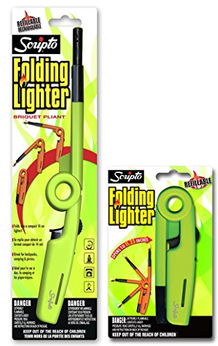 Scripto Multi Purpose Refilable Rechargeable Folding Lighter (Random Color)
