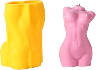 NICOLE 3D Silicone Mold Woman Body Candle Mold for Soy Wax Plaster Resin Casting Homemade Soap Making DIY Craft