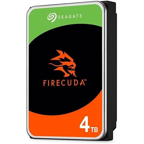 Seagate FireCuda HDD 4TB Internal Hard Drive HDD - 3.5 Inch CMR SATA 6Gb/s 7200RPM 256MB Cache 300TB/year with Rescue Services (ST4000DX005)