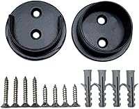 Vista 14 de QCAA Juego de soportes de barra de armario de latón macizo extra resistente, 1-1/2 pulgadas, con tornillos de acero inoxidable, blanco, 4 pares