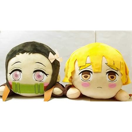 Amazon 鬼滅の刃 メガジャンボ寝そべりぬいぐるみ 我妻善逸 竈門禰豆子セット セガ 約40cm Mej Mj ねずこ ねづこ ぜんいつ ぬいぐるみ おもちゃ