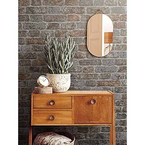 Marburg Papel Pintado 3D Efecto Piedra Gris Marrón Cover