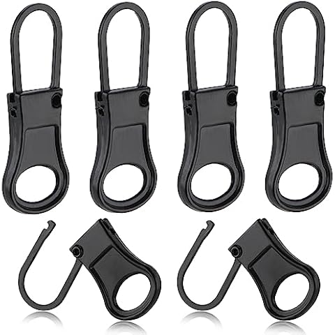 Ouligay 6pcs Metal Zipper Pull Repair Kit Cover