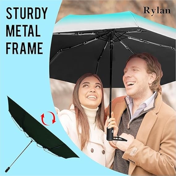 Image of TEKCOOL Umbrella, UV Big Size Umbrella for Sun Protection Rain Windproof Strong Large 3 Fold for Men Women Kids Boys Girls Perfect & Stylish Windproof & Compact?