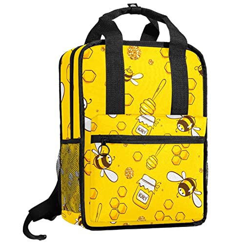 Sac à dos abeille jaune pour garçons et filles | Cartable enfant 35 cm