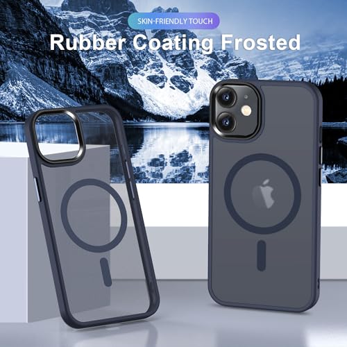 Coque MagSafe iPhone 12 Pro antichoc QLTYPRI translucide mate bleue - 5