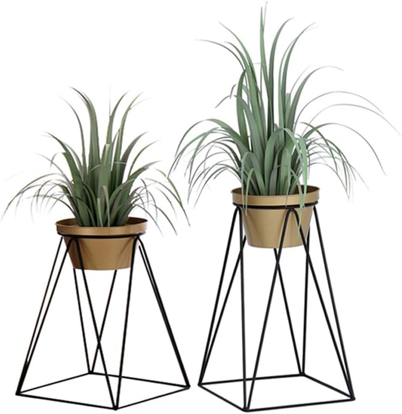 Flower Stand Metal Indoor Living Room Balcony Decoration Display Iron Art Herb Bonsai Shelf Floor-Stand Support Rack Outdoor Plant Pot Shelves(White)