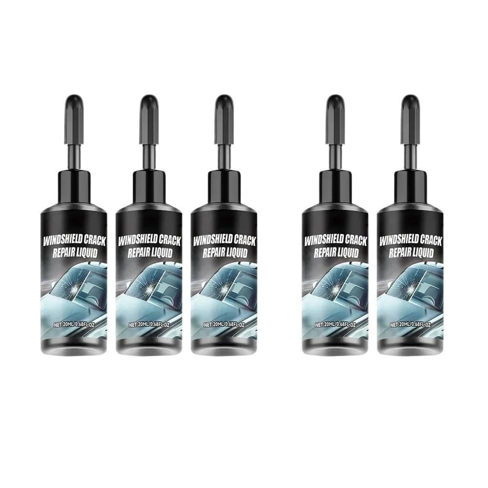 Kit di riparazione for crepe e scheggiature del parabrezza: resina ad azione rapida for la riparazione del vetro(5pcS)