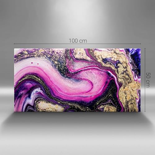 Abstraction de marbre avec de l'or sur toile 120x60cm Wallfluent
