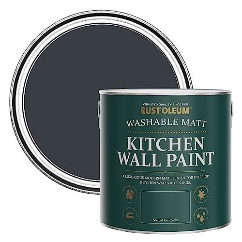 Rust-Oleum Grey Washable Kitchen Wall Paint in Matt Finish - Anthracite (RAL 7016) 2.5L