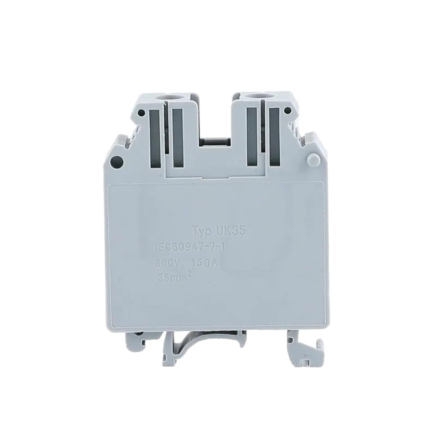 10Pcs Type UK-35 Din Rail Mount Wiring Conductor Universal Connector 18-2 AWG Thin Modular Screw Terminal Blocks