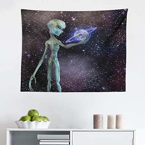 Lunarable Outer Space Tapestry, Alien Body Planet in Milky Way Star Clusters Extraterrestrial