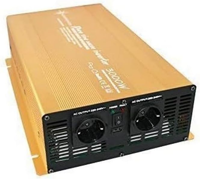 Solartronics FS1000D Spanningstransformator 12V 1000W/2000W Pure Sinus - Met Display & Afstandsbediening