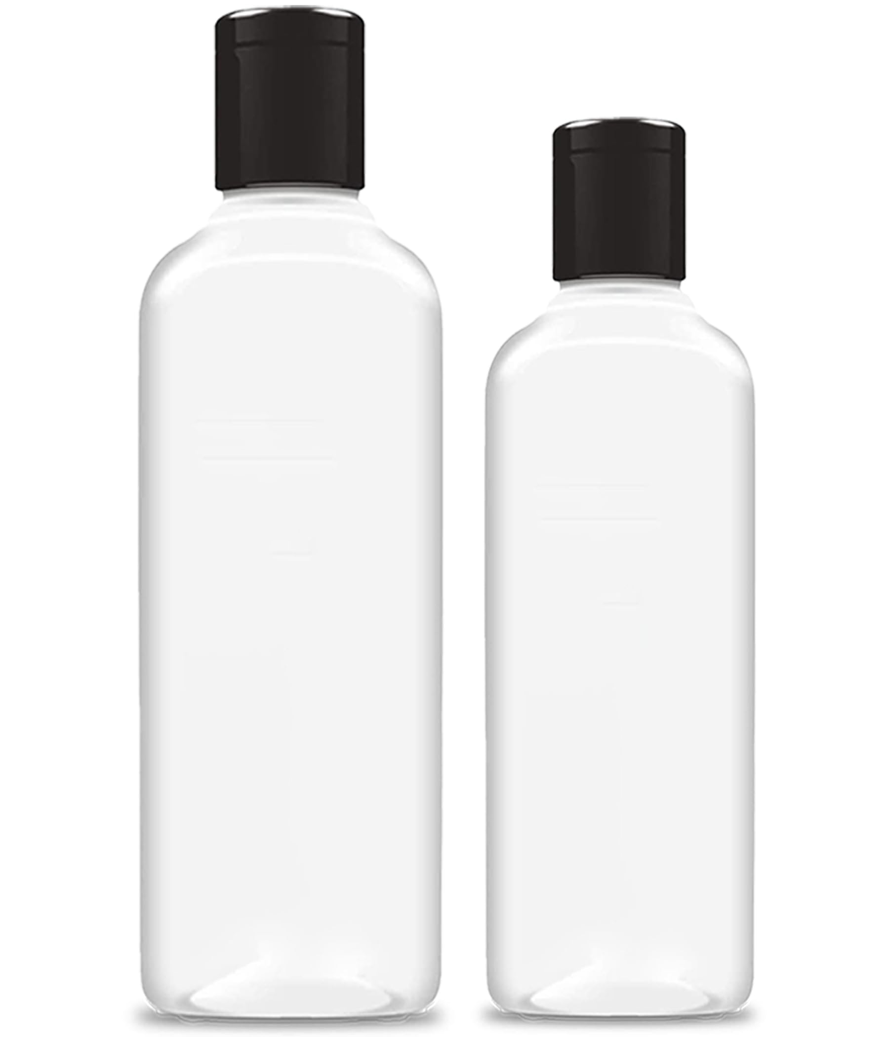 200ml + 100ml Squeeze Bottles with Flip Top Cap, Empty BPA-Free Refillable Container For Shampoo, Lotions, Liquid Soap, Creams, Liquid Cosmetic, perfume Travel Size Transparent Bottle, Set of 2-image-40