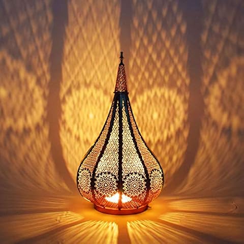 Orientalische Laterne aus Metall Ezana Gold 36cm Cover