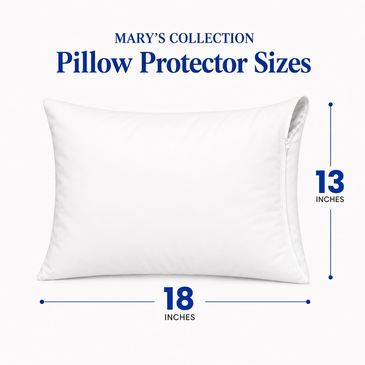 Toddler Pillow Protector Waterproof with Zipper, Set of 2 – Ultra-Soft, Hypoallergenic, Noiseless, Breathable, Oeko-TEX Certified, 13"x18"