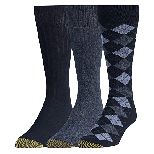 GOLDTOE Men's Argyle Dress Socks, Multipairs