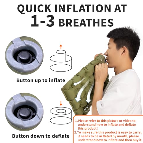 ONTYZZ Sitzkissen Aufblasbar Stadion Sitzkissen Outdoor Wasserfest Sitzkissen Faltbar Sitzpolster Flugzeug Aufblasbares Polster fur Unterwegs Boote Konzert Camping