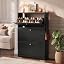 3-drawers With Hook(light Black and Walnut Top)