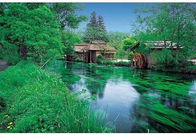 Amazon 四季の詩 1000ピース 安曇野の水車小屋 長野 50cm 75cm 対応パネルno 10 ジグソーパズル おもちゃ