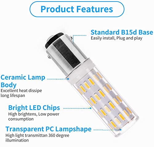 image for PYRJIN Ba15d 1142 12V-24V Low Voltage 1004 1076 Led Light Bulb Warm Wh