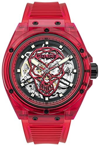 Montre Automatique Homme Police Translucent Bracelet Silicone PL.15924JPR