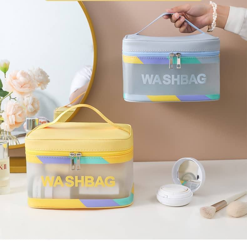 Miniatura 6 de LEJN Neceser Bolsa de viaje Bolsa de maquillaje resistente al agua Bolsa de cosméticos Organizador de viaje Contenedor de tamaño completo Artículos