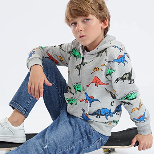 HZXVic Pullover Hoodies for Teen Boys,Toddler Lightweight Sweatshirt,Kids Dinosaur Long Sleeve Sweat Shirt 4-12 Years3