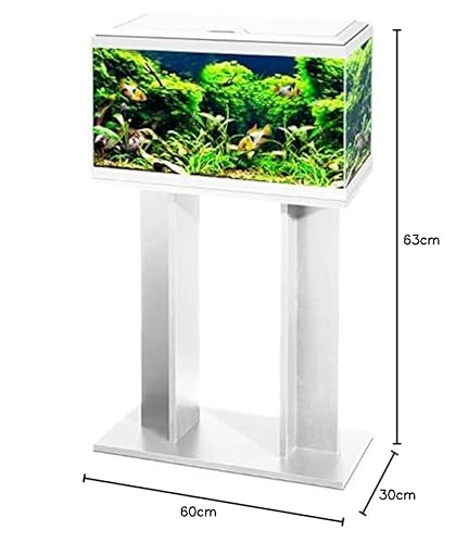 Aquarium Fish Tank with Stand/Filter/LED Lighting 60cm 2ft 58L (White) - Image 8