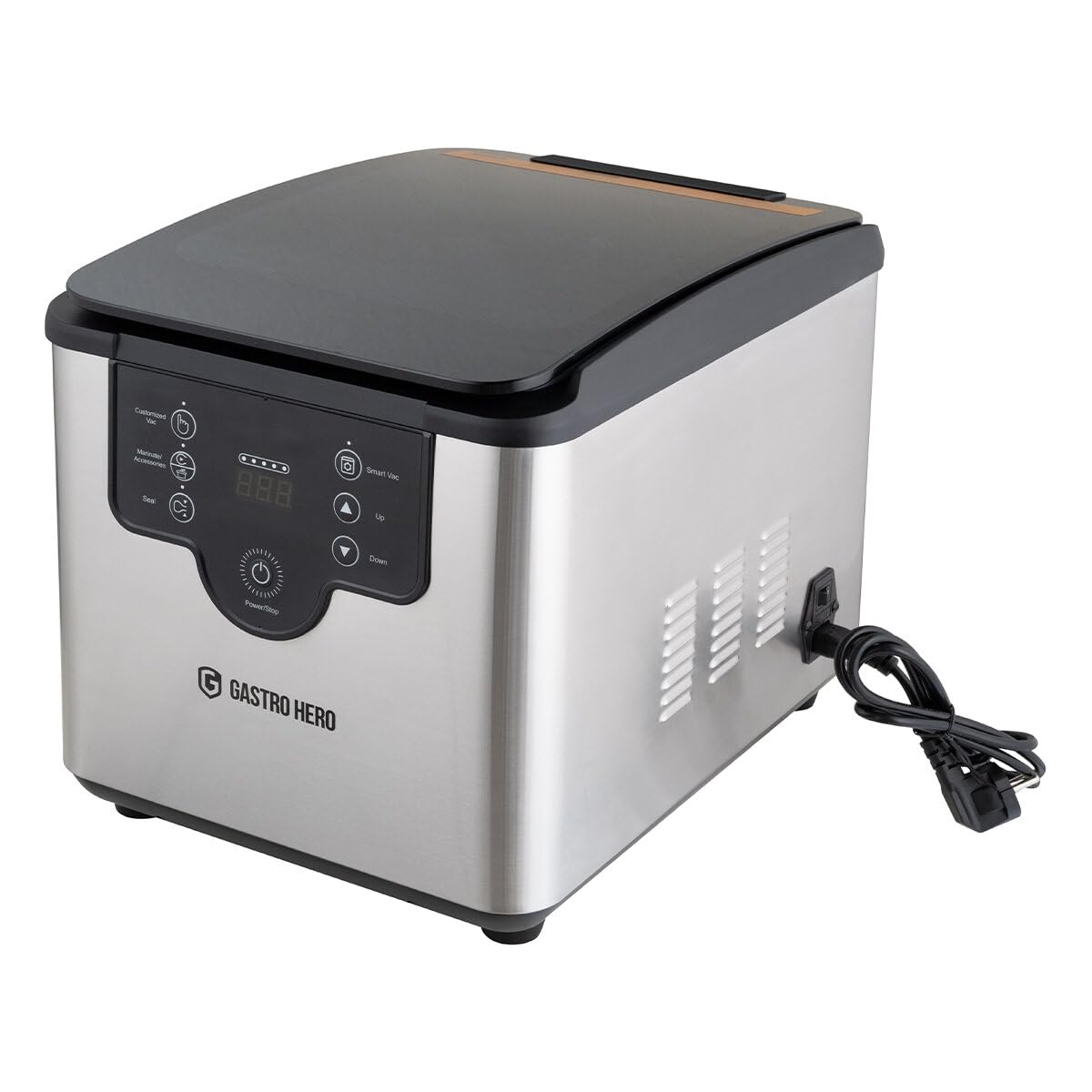 GastroHero Kammer-Vakuumiergerät KVM133OP – Profi Vakuumierer 133 l/min mit 250 mm Schweißnaht aus Edelstahl – leistungsstarkes Tischgerät für Gastronomie & Catering