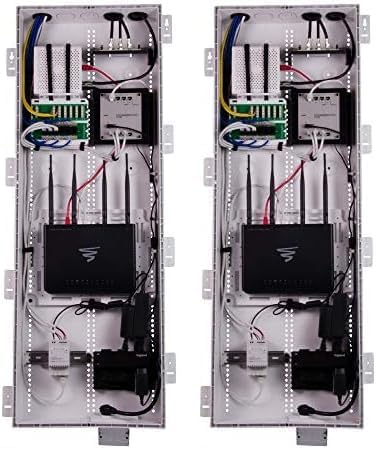 Legrand - Carril DIN de ancho medio OnQ, carcasa estructurada, soporte de montaje con riel DIN soporta hasta 3 reproductores Nuvo P600, níquel,
